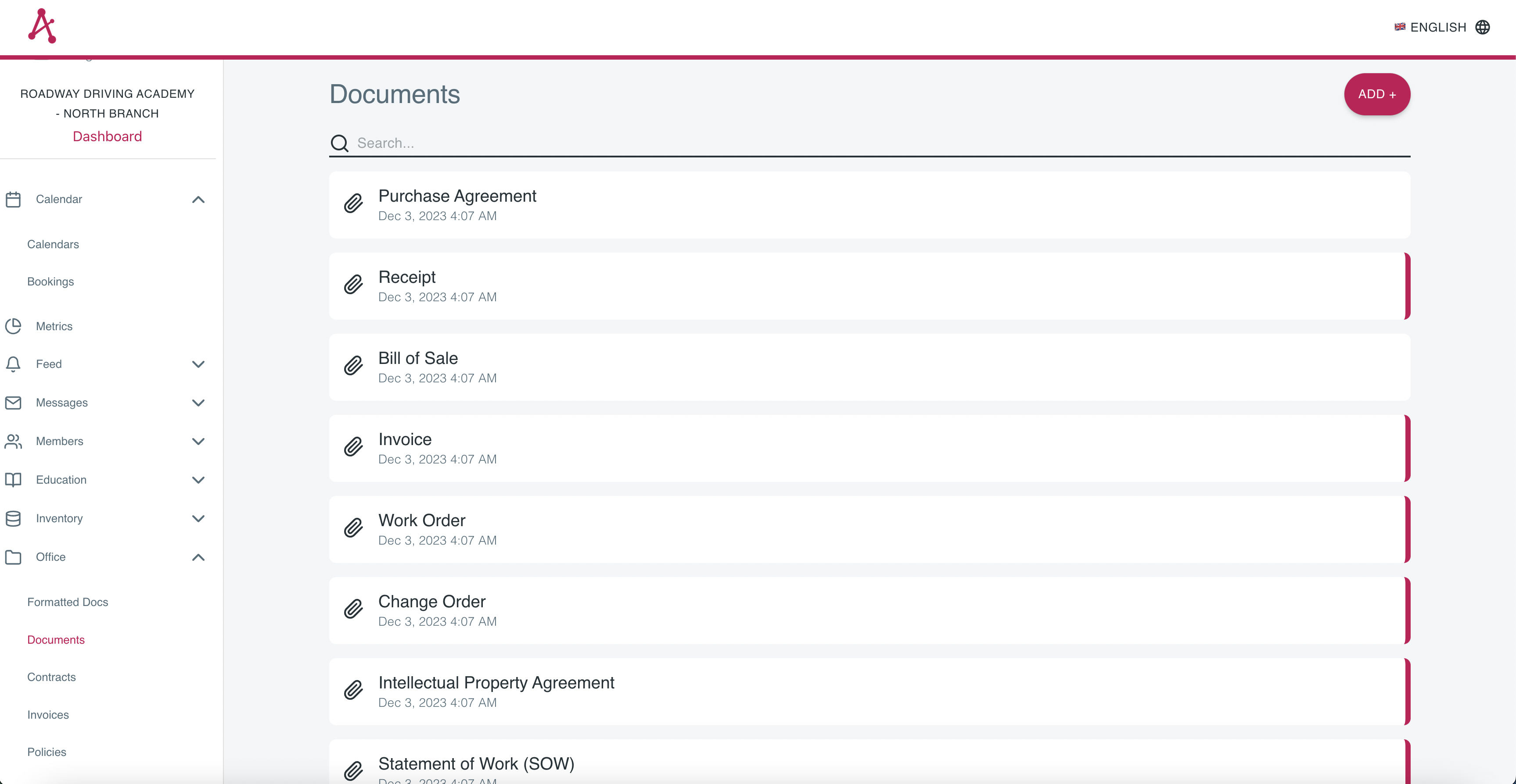 List of digital inventory items